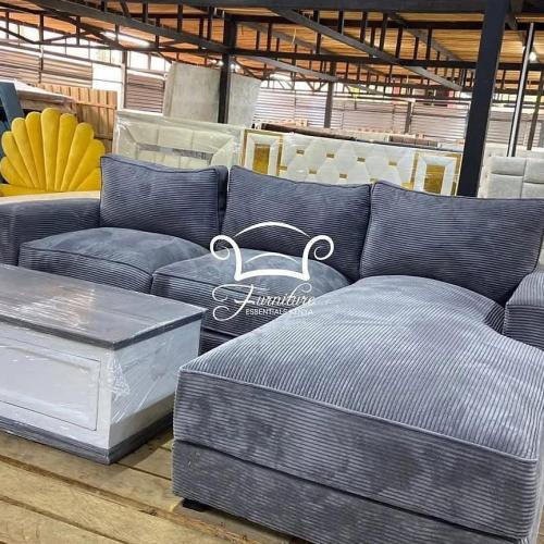 Corduroy six seater spring cushions